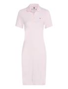 1985 Slim Pique Polo Dress Ss Kort Kjole Pink Tommy Hilfiger