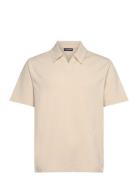 Roy Relaxed Polo Pique Tops Polos Short-sleeved Cream J. Lindeberg