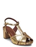 Therese 55 Sandal Med Hæl Gold Anonymous Copenhagen