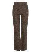 Leopard-Print Straight Jeans Bottoms Jeans Straight-regular Brown Mang...