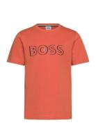 Short Sleeves Tee-Shirt Tops T-shirts Short-sleeved Orange BOSS