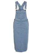 Nmsia Midi Dungaree Short Dress Vi494Lb Knelang Kjole Blue NOISY MAY