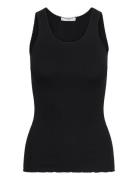 Rwbeatha Sl U-Neck Top Tops T-shirts & Tops Sleeveless Black Rosemunde