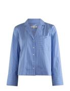 Ramona Tops Shirts Long-sleeved Blue Six Ames