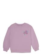 Sweater Flower Backprint Tops Sweat-shirts & Hoodies Sweat-shirts Purp...