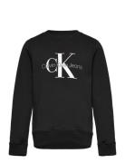 Ck Monogram Terry Cn Tops Sweat-shirts & Hoodies Sweat-shirts Black Ca...