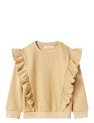 Nmfdefne Ls Nreg Sweat Lil Tops Knitwear Pullovers Yellow Lil'Atelier