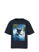 Nmmvoto Ss Nreg Top Tops T-shirts Short-sleeved Navy Name It