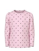 Nmfdheart Xsl Ls Top Tops T-shirts Long-sleeved T-shirts Pink Name It