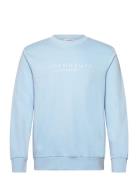 O-Neck Printed Sweat Tops Sweat-shirts & Hoodies Hoodies Blue Lindberg...