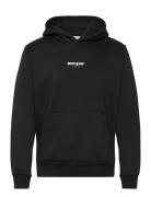 Essentials Puff Logo Hoodie Tops Sweat-shirts & Hoodies Hoodies Black ...