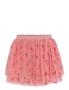 Skirt W. Glitter Aop Dresses & Skirts Skirts Short Skirts Pink Minymo