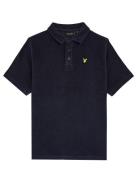 Towelling Polo Shirt Tops T-shirts Polo Shirts Short-sleeved Polo Shir...