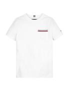 Pocket Tee S/S Tops T-shirts Short-sleeved White Tommy Hilfiger