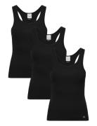 Scoop Neck Cotton Tank 3Pk Topp Black Calvin Klein