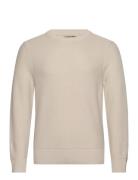 Arthur Knit Org Cotton Designers Knitwear Round Necks Cream J. Lindebe...