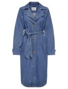 Onlmalou Belted Trench Dnm Gua Fw Trench Coat Kåpe Blue ONLY