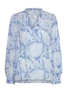 Cwrine - Shirt Tops Blouses Long-sleeved Blue Claire Woman