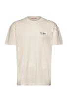 Application T-Shirt Tops T-shirts Short-sleeved Beige Revolution