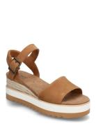 Diana Sandal Med Hæl Espadrilles Beige TOMS