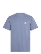 Star Chevron Tee White Sport T-shirts Short-sleeved Blue Converse