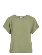 Vijosa S/S Top - Noos Tops T-shirts & Tops Short-sleeved Green Vila