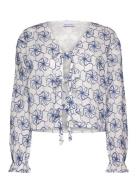 Krisina Blouse Tops Blouses Long-sleeved Blue Noella