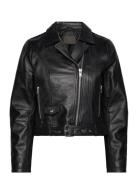 Helen Leather Biker Jacket Skinnjakke Skinnjakke Black Jofama