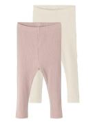 Nbnkab 2P Legging Noos Bottoms Leggings Pink Name It