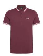 Paddy Sport Polos Short-sleeved Burgundy BOSS