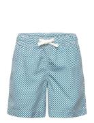 Borg Print Swim Shorts Sport Swimshorts Blue Björn Borg