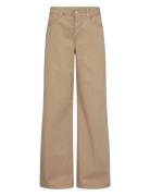 Mmdara Treasure Pant Bottoms Jeans Wide Beige MOS MOSH