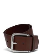 Vachetta Leather Wide Belt Belte Brown Lauren Ralph Lauren