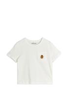 Ladybugs Emb Ss Tee Tops T-shirts Short-sleeved White Mini Rodini