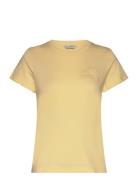 Reg Tonal Shield Ss T-Shirt Tops T-shirts & Tops Short-sleeved Yellow ...