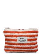 Milli Crochet Stripe Pouch Toalettveske Red Mads Nørgaard