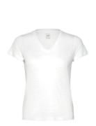 V Neck Tee Tops T-shirts & Tops Short-sleeved White Lee Jeans