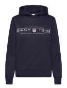 Reg Shield Hoodie Tops Sweat-shirts & Hoodies Hoodies Navy GANT