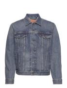 The Trucker Jacket Dark Indigo - Worn In Dongerijakke Denimjakke Blue ...