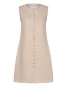 Bs Gia Slim Fit Dress Kort Kjole Beige Bruun & Stengade