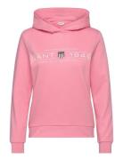 Reg Shield Hoodie Tops Sweat-shirts & Hoodies Hoodies Pink GANT