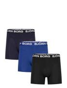 Bamboo Cotton Blend Boxer 3P Boksershorts Navy Björn Borg