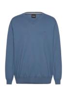 Pacello-L Tops Knitwear V-necks Blue BOSS