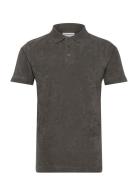 Terry Pique Tops Polos Short-sleeved Grey Lindbergh