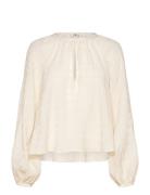 Arwen Blouse Tops Blouses Long-sleeved Cream Twist & Tango