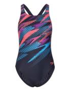 Womens Digital Printed Medalist Sport Swimsuits Black Speedo