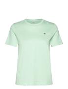 Reg Shield Ss T-Shirt Tops T-shirts & Tops Short-sleeved Green GANT