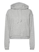 Cropped Terry Pyjama Hoodie Tops Sweat-shirts & Hoodies Hoodies Grey M...