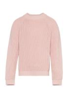 Knitted Classic Rib Blouse Tops Knitwear Pullovers Pink Copenhagen Col...