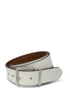 Reversible Crosshatch Leather Belt Belte Multi/patterned Lauren Ralph ...